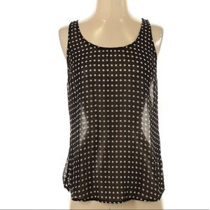 Black and White Polka Dot Sheet Tank Top